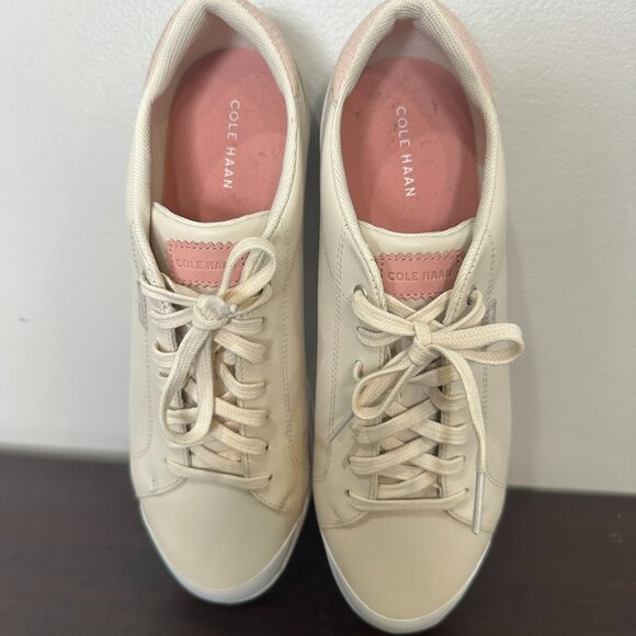 Cole Haan Grandpro Tennis Sneakers Women's Size 10 Lightweight Cream laceup - Picture 10 of 12